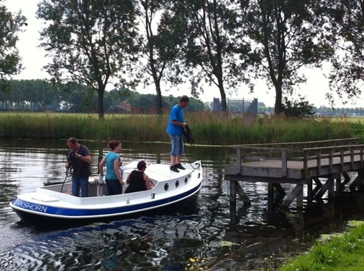 Aanmeren bij het meer te Dirkshorn!