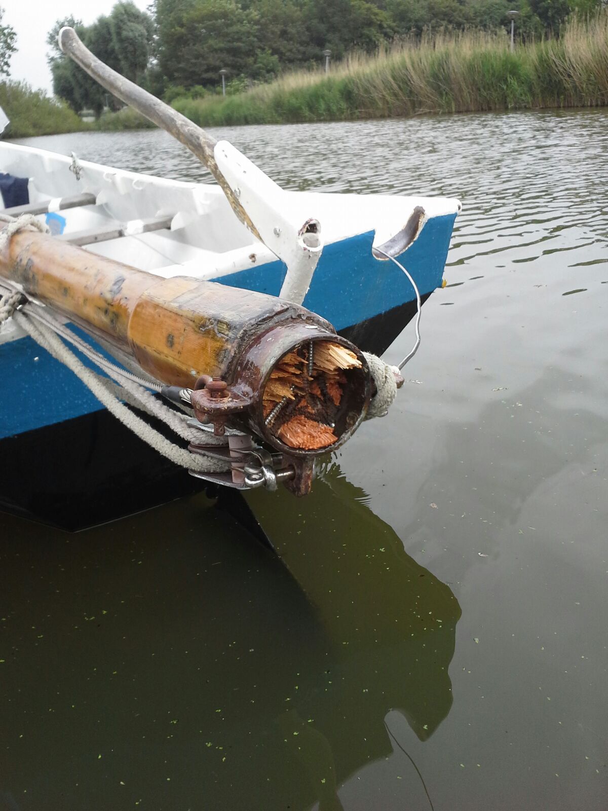 Perseus mist topje van de mast