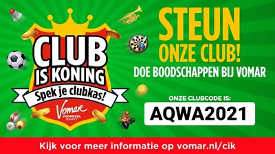 Clubsparen voor Aquarius bij Vomar